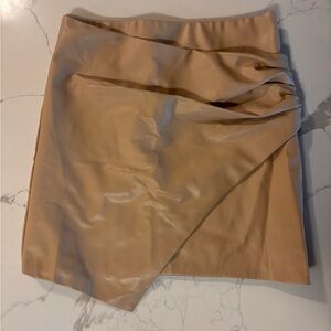 Pink Lily Asymmetrical Tan Skirt